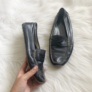 LL BEAN Navy Blue Driving Loafer SZ 9